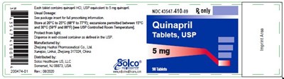 5 MG 90 COUNTS - quinapril label 5mg 90 count